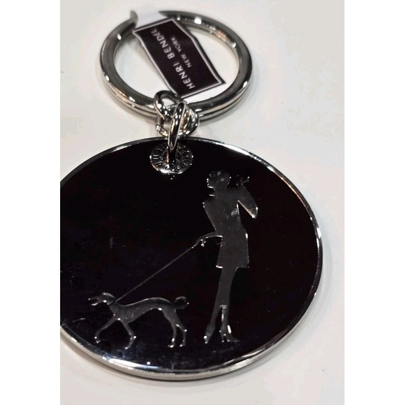 New Rear Vintage , Henri Bendel Enamel Crystal Key Chain Fob Purse Bag charm - Picture 3 of 7